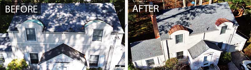 before after roof replacement scarsdale ny